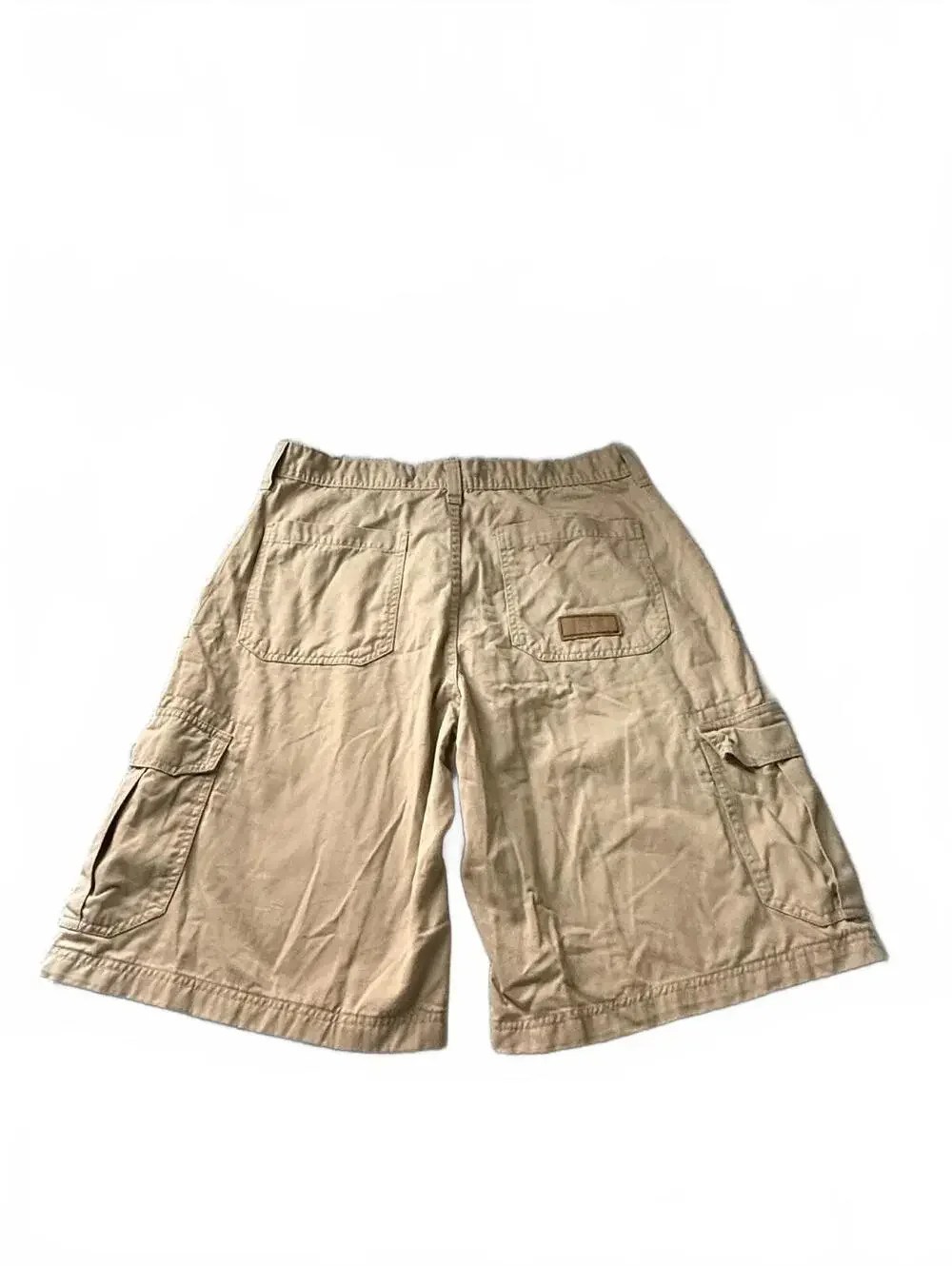 Vtg Mecca USA Mens Cargo Shorts Size 36 Baggy Khaki Tan Cotton Hip Hop Y2K